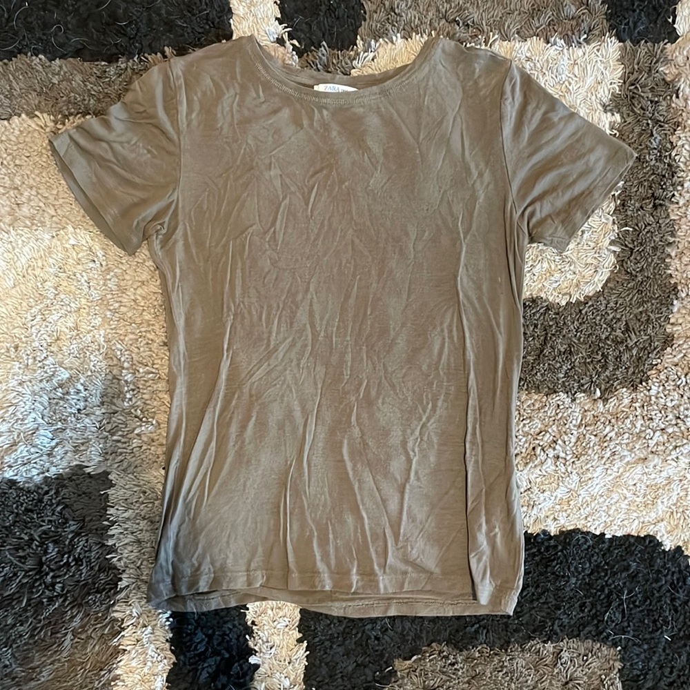 Zara Plain Military Green Shirt